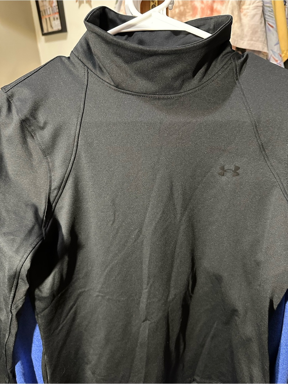 Under Armour Black Mock Neck Performance Long Sleeve Top - Picture 3 of 7